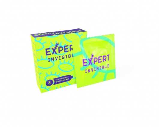 Ультратонкие презервативы Expert Invisible - 3 шт. - Expert - купить с доставкой в Перми