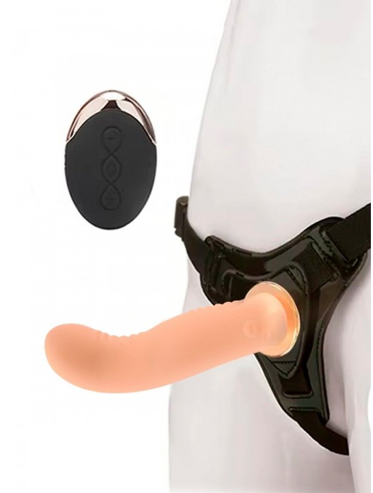 Женский вибрострапон со съемной насадкой и пультом ДУ - Erokay - купить с доставкой в Перми