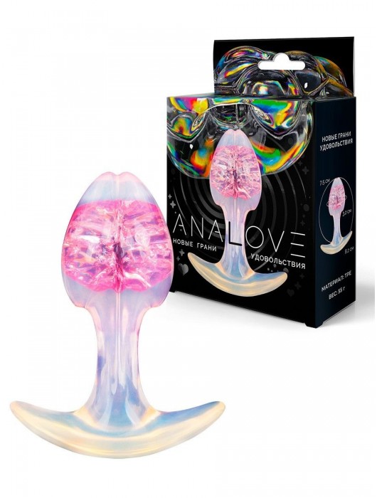 Розоватая анальная пробка - 8,2 см. - AnaLove