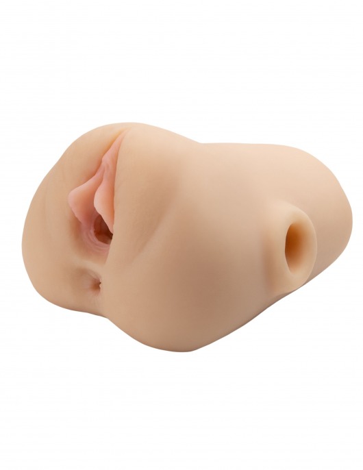 Телесный мастурбатор с вибрацией Double Pounder Vibrating Squeeze Stroker - Pipedream - в Перми купить с доставкой