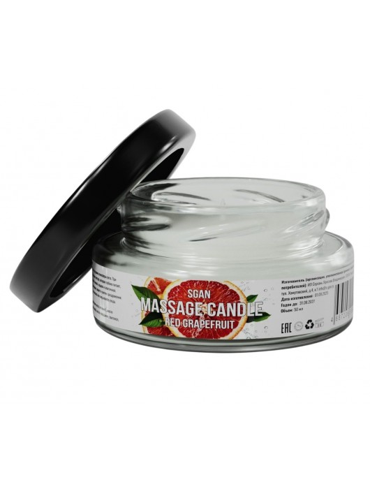 Массажная свеча «Красный грейпфрут» - 50 мл. - SGAN - купить с доставкой в Перми