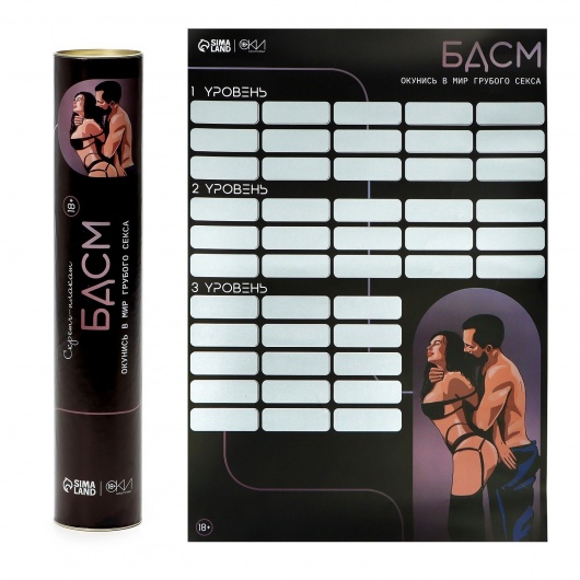 Плакат для двоих со скретч-слоем «БДСМ» - Сима-Ленд - купить с доставкой в Перми