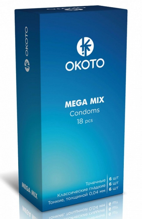 Презервативы OKOTO Mega Mix - 18 шт. - Sitabella - купить с доставкой в Перми