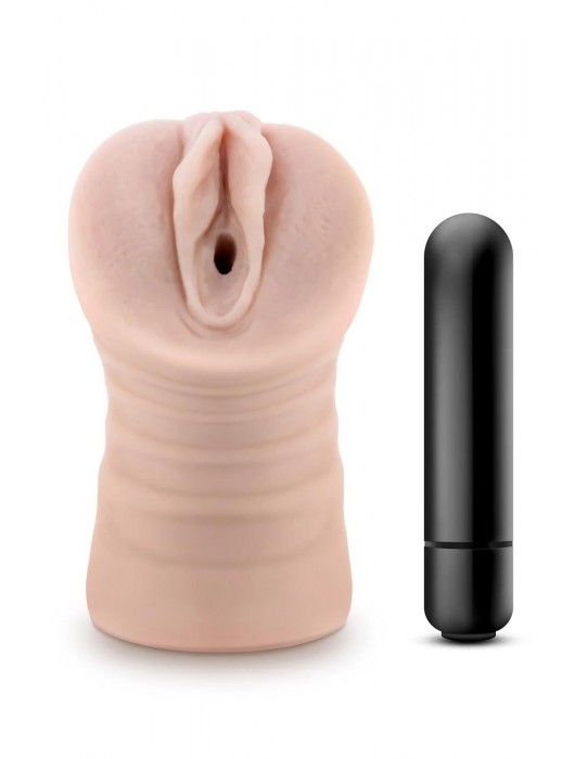 Телесный мастурбатор-вагина Ayumi с вибрацией - Blush Novelties - в Перми купить с доставкой