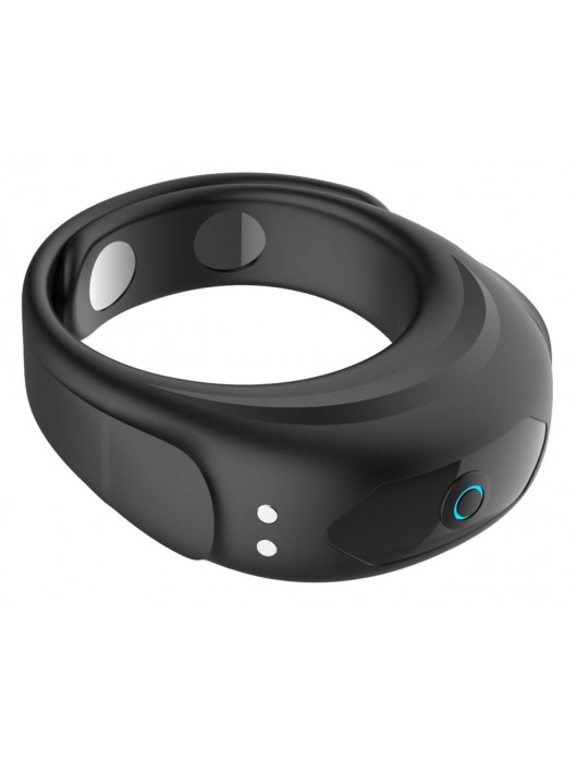 Черное эрекционное виброкольцо на ремешках - Boys of Toys - в Перми купить с доставкой