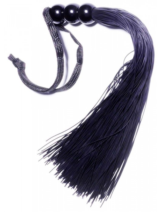 Черная силиконовая плетка - 25,4 см. - Boys of Toys - купить с доставкой в Перми