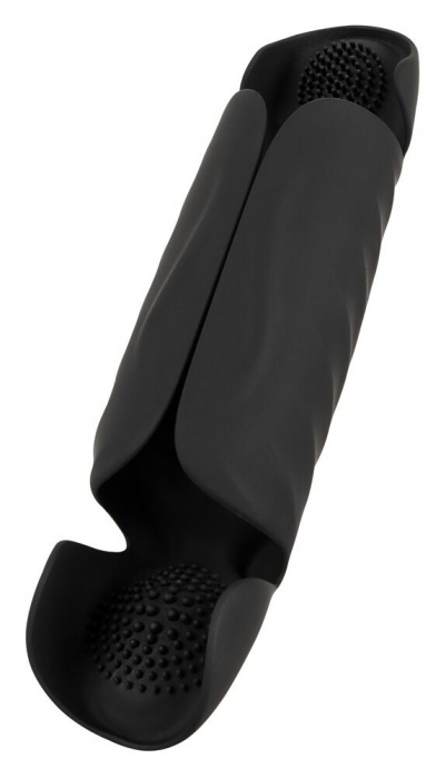 Черный вибромастурбатор с трехточечной стимуляцией Penis Trainer with 3 Point Stimulation - Orion - в Перми купить с доставкой