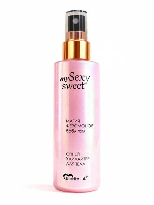 Спрей хайлайтер для тела Sexy Sweet с ароматом бабл-гам, шиммером и феромонами - 200 мл. -  - Магазин феромонов в Перми