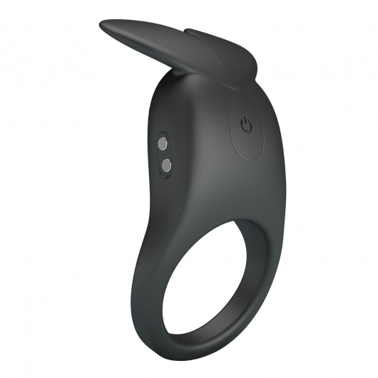 Черное перезаряжаемое виброкольцо Carlton - Baile - в Перми купить с доставкой