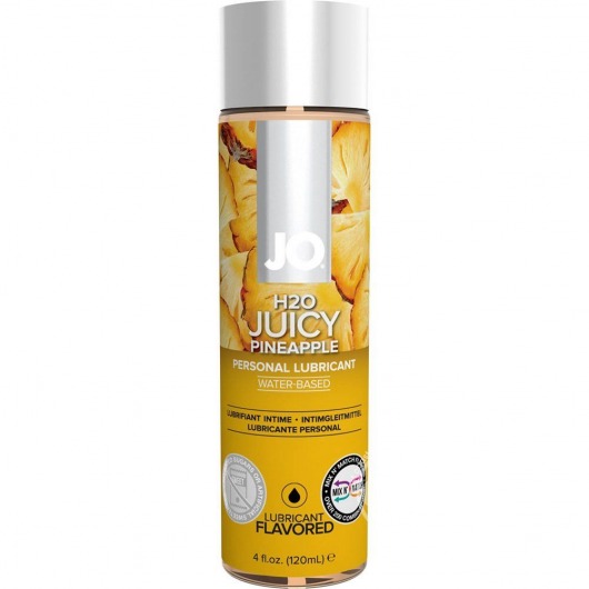 Лубрикант на водной основе с ароматом ананаса JO Flavored Juicy Pineapple - 120 мл. - System JO - купить с доставкой в Перми