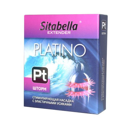 Стимулирующая насадка со спиралью из усиков Platino  Шторм - Sitabella - купить с доставкой в Перми