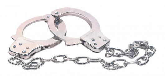 Наручники из металла с длинной цепочкой CHROME HANDCUFFS METAL HANDCUFFS W. KEY - NMC - купить с доставкой в Перми