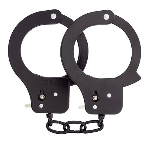 Чёрные наручники из листового металла BONDX METAL CUFFS BLACK - Dream Toys - купить с доставкой в Перми