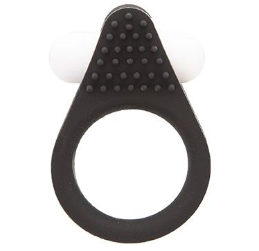 Чёрное эрекционное кольцо LIT-UP SILICONE STIMU RING 1 BLACK - Dream Toys - в Перми купить с доставкой