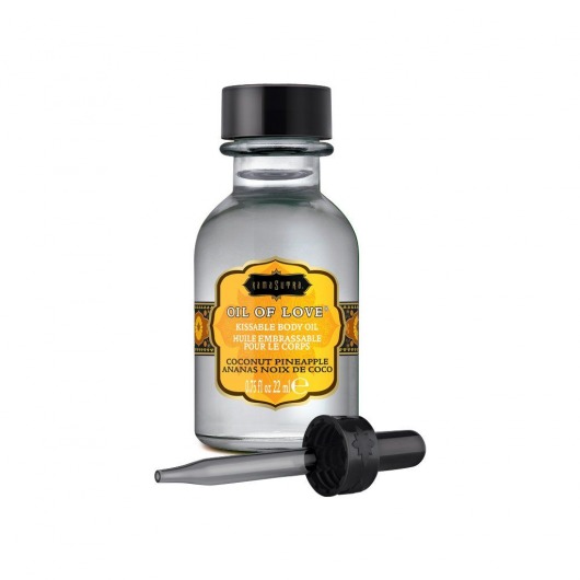 Масло для ласк с ароматом кокоса и ананаса Oil of Love Coconut Pineapple - 22 мл. - Kama Sutra - купить с доставкой в Перми