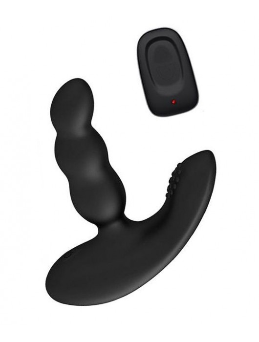 Черный силиконовый стимулятор простаты Levett Nitoc с пультом ДУ - Levett - в Перми купить с доставкой