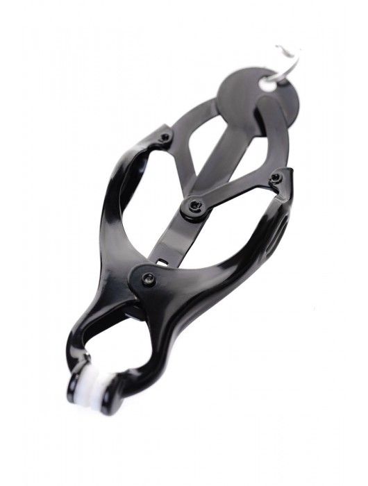 Черно-серебристые зажимы для сосков с кольцом для пениса TOYFA Metal - ToyFa - купить с доставкой в Перми