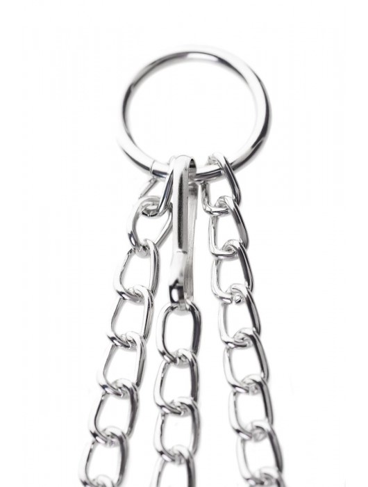 Черно-серебристые зажимы для сосков с кольцом для пениса TOYFA Metal - ToyFa - купить с доставкой в Перми