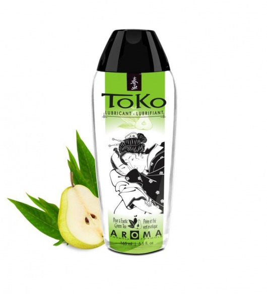 Интимный гель TOKO Pear   Exotic Green Tea с ароматом груши и зеленого чая - 165 мл. - Shunga - купить с доставкой в Перми