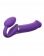 Фиолетовый безремневой вибрострапон Silicone Bendable Strap-On - size XL - Strap-on-me - купить с доставкой в Перми