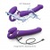 Фиолетовый безремневой вибрострапон Silicone Bendable Strap-On - size XL - Strap-on-me - купить с доставкой в Перми