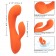 Оранжевый вибромассажер Stella Liquid Silicone Dual “G” - 17,75 см. - California Exotic Novelties