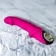 Ярко-розовый рельефный вибратор-реалистик - 22,5 см. - Silicone Toys