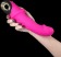 Ярко-розовый рельефный вибратор-реалистик - 22,5 см. - Silicone Toys